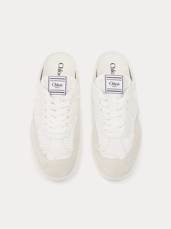Chloe Shoes - Chloé Kick Cloudy Cream Sneaker Mules